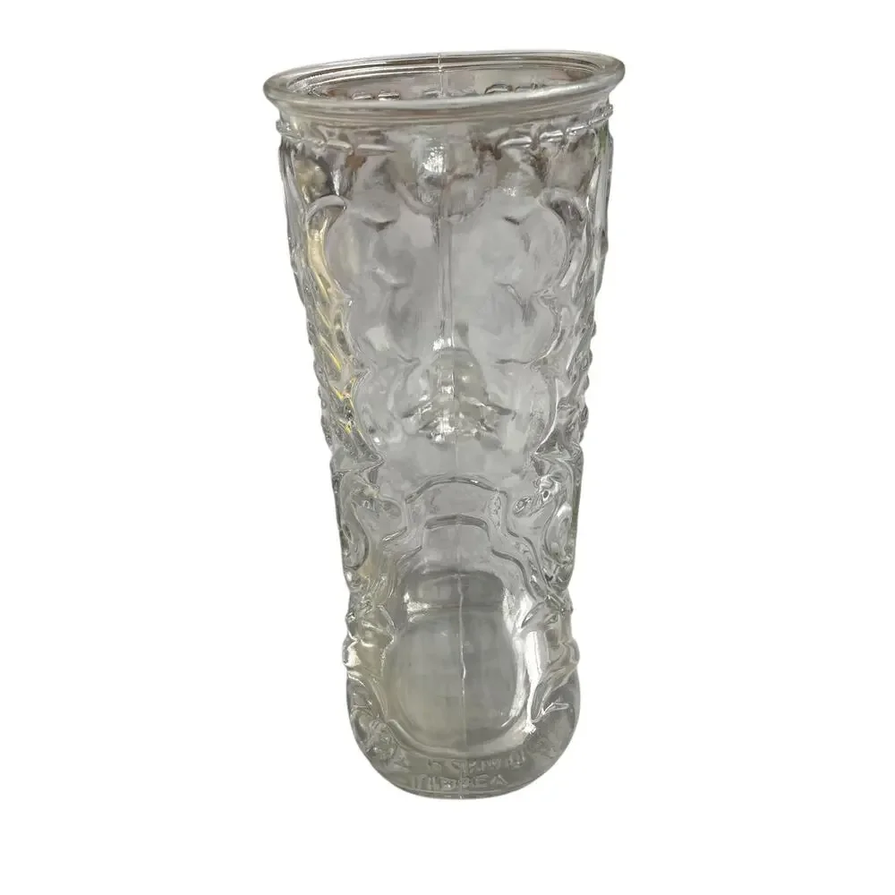 Vintage Clear Glass Cowboy Boot Mug Libbey of Canada Embossed w/ Handle Western